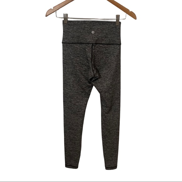 Lululemon Wunder Under HR Tight Size 4 Black/Grey - Picture 2 of 5